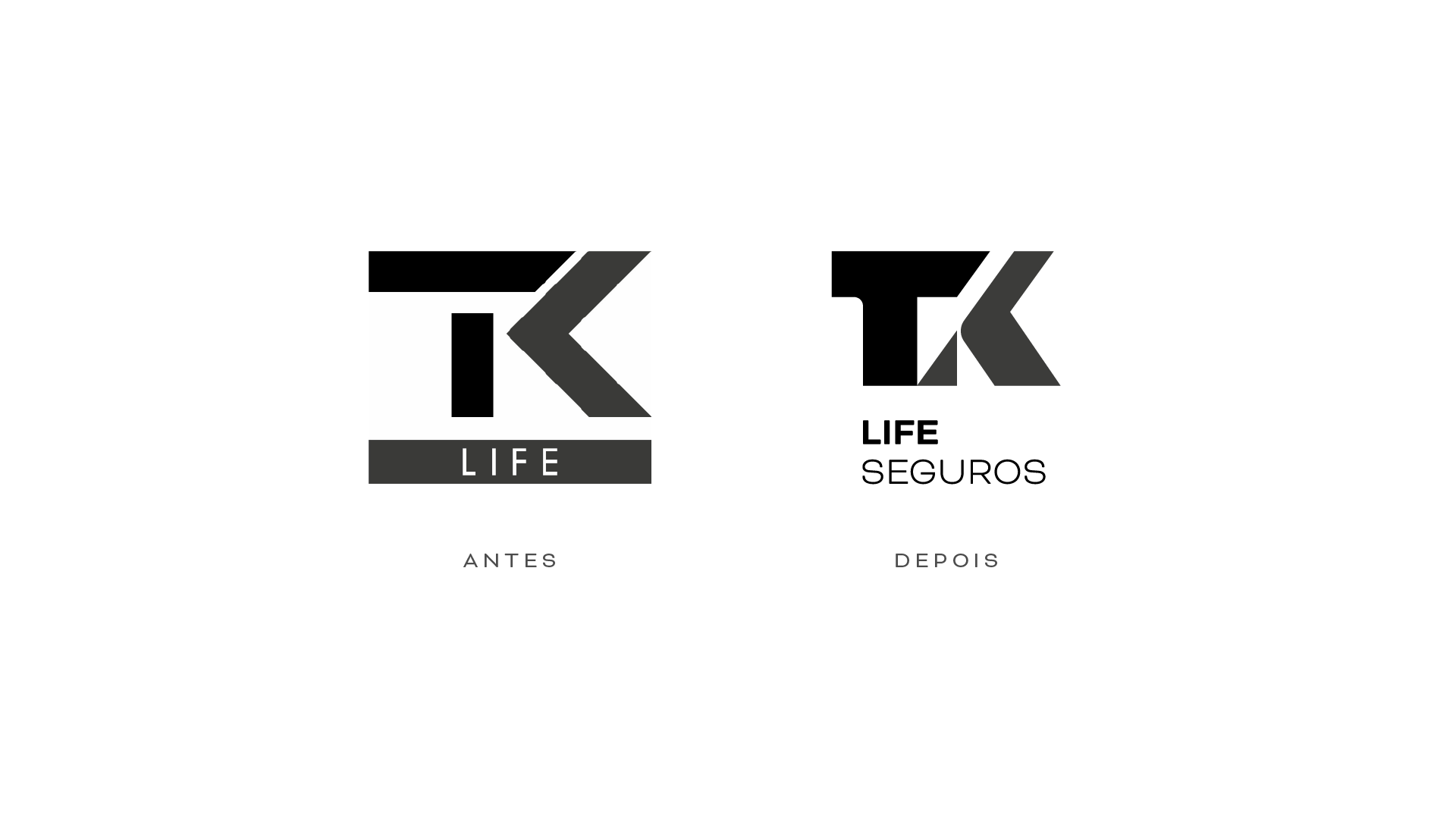 Antes de depois do redesign TK Life